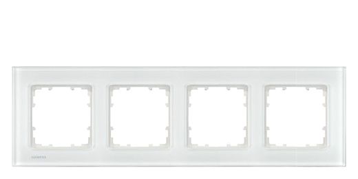 DELTA miro Glas wei� Rahmen 4-fach