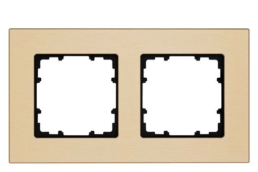 DELTA miro Aluminium oxidgelbRahmen 2-fach
