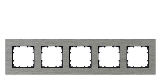 DELTA miro Aluminium natur Rahmen 5-fach