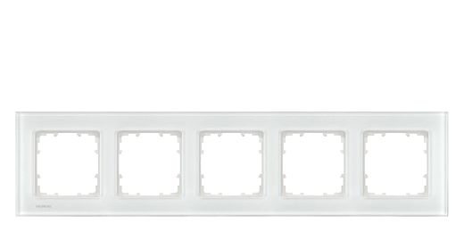 DELTA miro Glas wei� Rahmen 5-fach