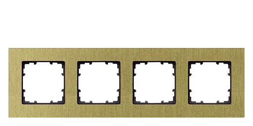 DELTA miro Aluminium oxidgelbRahmen 4-fach