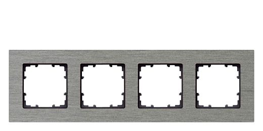 DELTA miro Aluminium natur Rahmen 4-fach