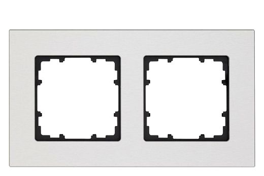 DELTA miro Aluminium natur Rahmen 2-fach
