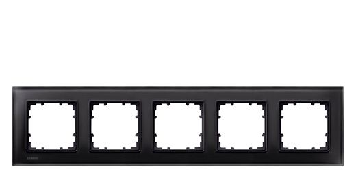 DELTA miro Glas schwarz Rahmen5-fach