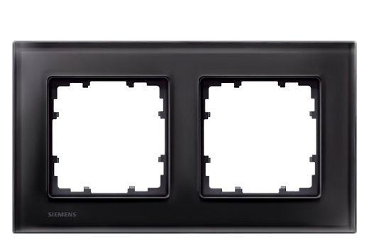 DELTA miro Glas schwarz Rahmen2-fach