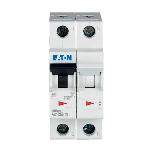Leitungsschutzschalter, 50 A,1p+N, Charakteristik: C