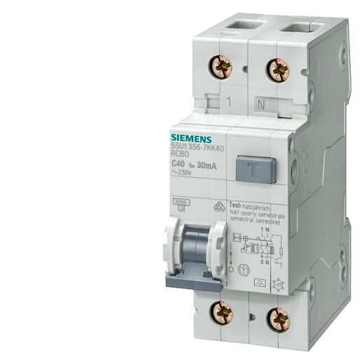 FI/LS-Schalter, 6 kA, 1P+N, Typ A, 30 mA, C-Char, In: 6 A, U