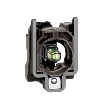 Lampenfassung+Befestigungsflansch, XB4, Metall, wei�, LED, S