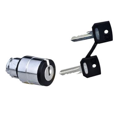 Schl�sselschalter FrontelementXB4, Metall, 22mm, sw, 3 Stel