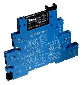 Koppelrelais Schraubanschl�sse, 1 W 6A, Spule 24VAC/DC