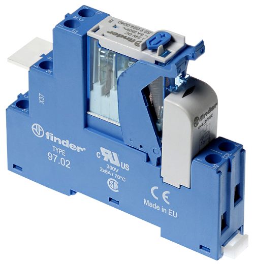 Koppelrelais Schraubanschl�sse, 2 W 8A, Spule 12VDC