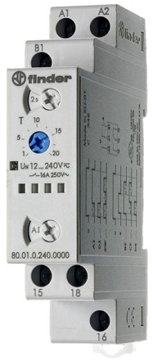 Zeitrelais, Multifunktion, 6 Zeitfunktionen, 1 W 16A, f�r 12