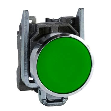 Drucktaster, XB4, Metall, 22mm, gr�n, tastend, SK, 1S