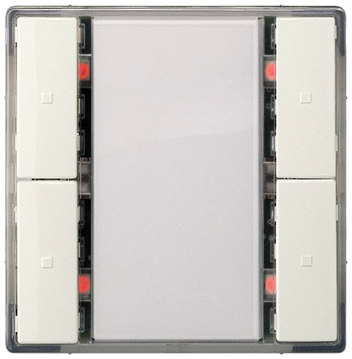 KNX Taster 2-fach mit Status-LED, i-system,titanwei�, ohne U