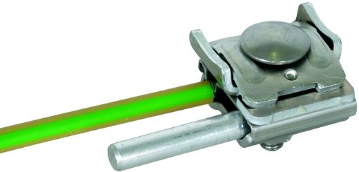UNI-Falzklemme NIRO/Al f. Rd 8-10mm Leiter 4-50mm� f. Falze 0,7-8mm