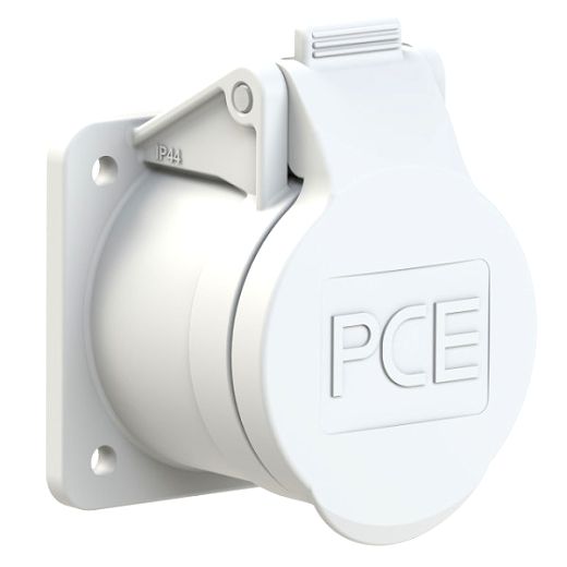 CEE-Anbausteckdose gerade 55x55mm 32A 3p 24/42VDC IP44/IP54