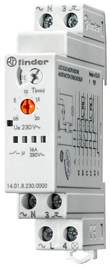 Treppenhaus-Lichtautomat, Multif., 8 Programme, 1 Schliesser