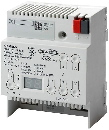 KNX DALI Gateway plus, DALI-2,1-Kanal, TW, erweitere Funkti