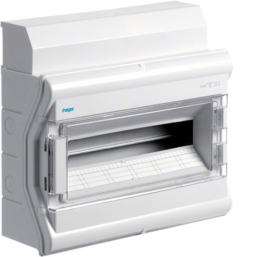 Kleinverteiler Feuchtraum Aufputz IP65 1x18TE 302x418x151mm