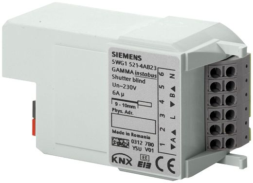 KNX Jalousieaktor, 2-fach, 6A,AC230V, f�r Modulbox AP118/AP