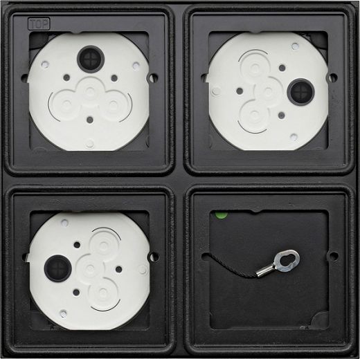 AP-Geh�use 2x 2f System 106 Anthrazit
