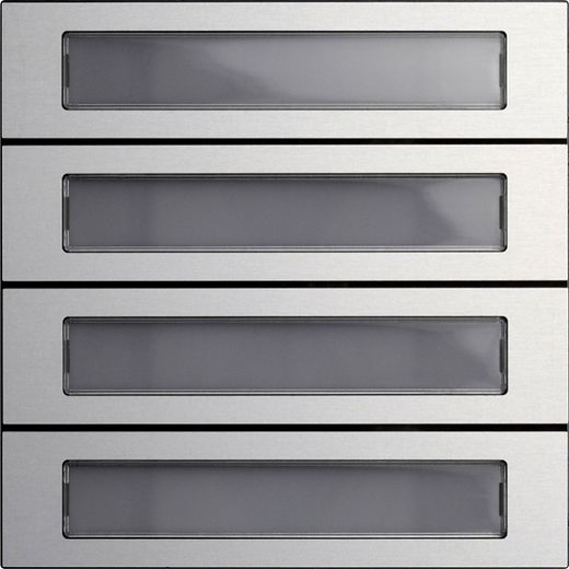 Ruftastenmodul 4f System 106 Aluminium