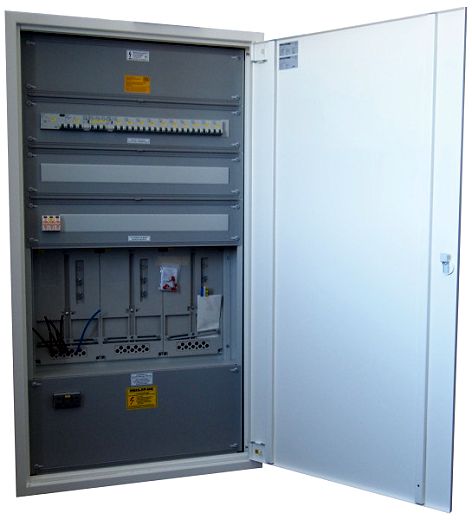 AP-Z�hlerverteiler K�rnten best�ckt RAL7035 3ZP/4NZR