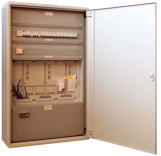 AP-Z�hlerverteiler K�rnten best�ckt RAL7035 3ZP/3NZR