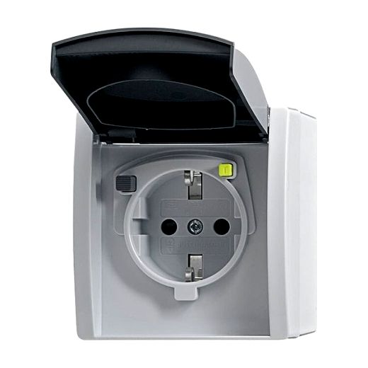 FI-Schukomat SCHUKO SteckdoseSafety+ 16 A grau - ocean
