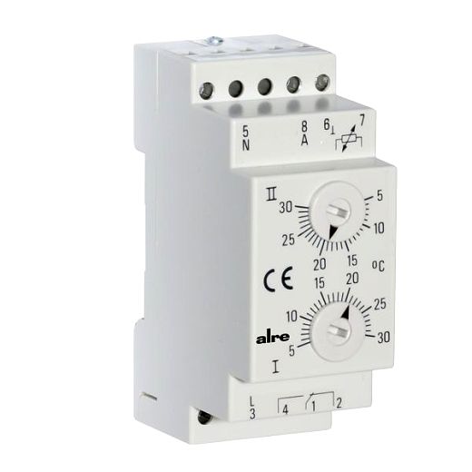 Temperaturregler f�r Normschienenmontage 2x 530G