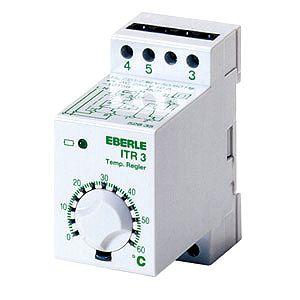 Temperaturregler auf Tragschiene 0...60C, AC 230V, 1We