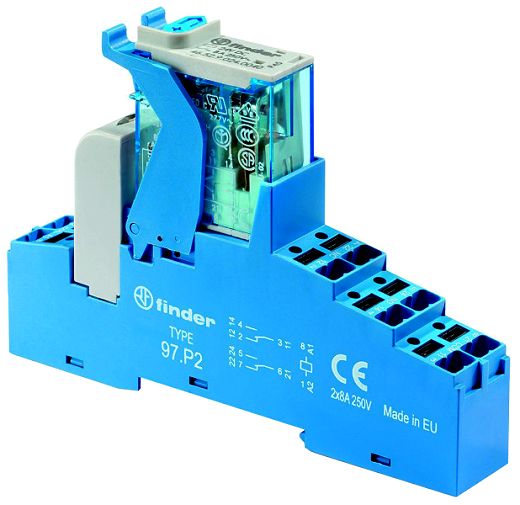Koppelrelais Push-In-Klemmen,2 W 8A, Spule 24VDC