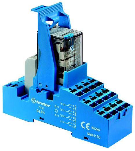 Koppelrelais Push-In-Klemmen,4 Wechsler 7A, Spule 24VDC