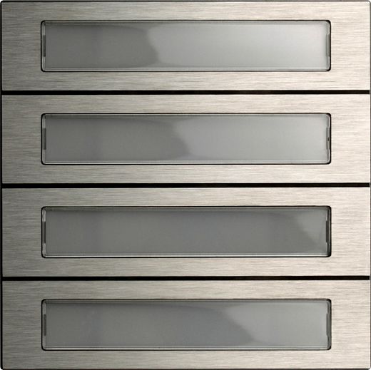 Ruftastenmodul 4f System 106 Edelstahl V4A