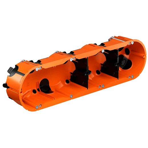 Hohlwand Ger�te-Verbindungsdose, O-range ECON 4, mit Ger�teschrauben