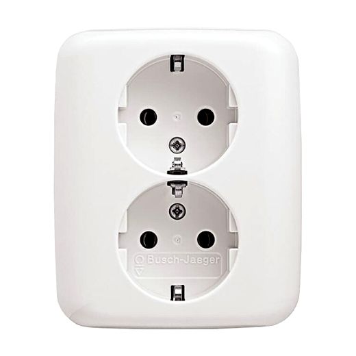 SCHUKO Doppelsteckdose alpinwei� - Reflex SI