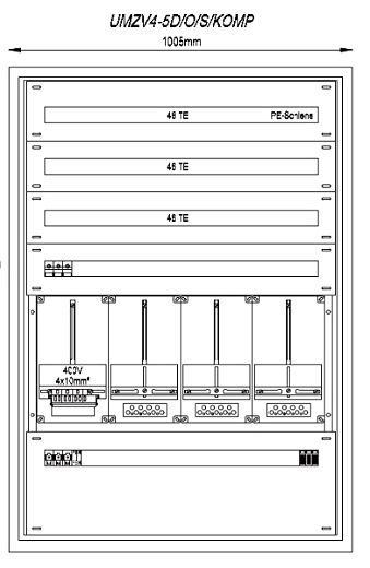 AP Z�hlerverteiler teilbest�ckt, O�, B985xH1390xT240mm