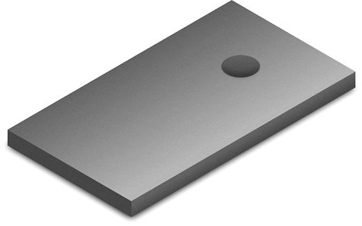 Aluminium Adapterblech M10 f�r Dachanbindung