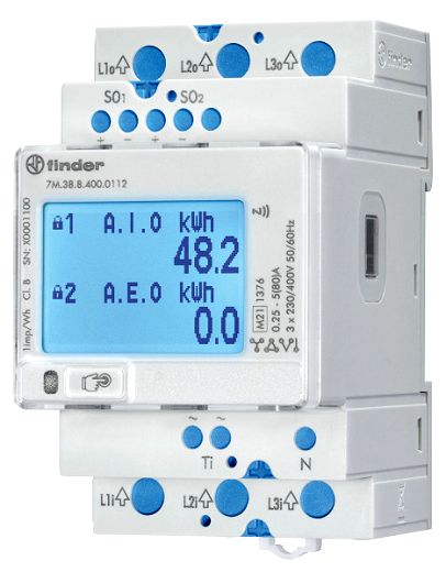 Energiez�hler 3Ph. 80A, bidirektional, IR, NFC, MID