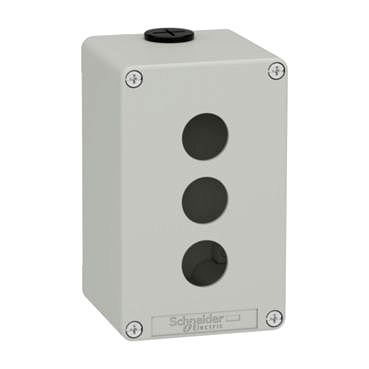 Leergeh�use XAP, Metall, grau,f�r 3x22mm, 80x130x77, M20