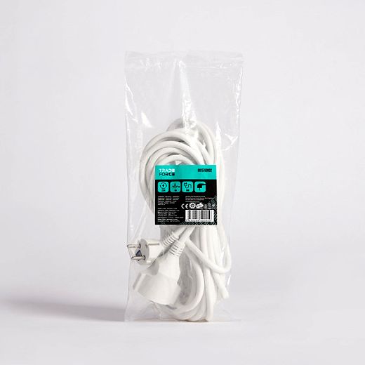 Verl�ngerungskabel Schukostecker rechtwinklig PVC IP20 10m W