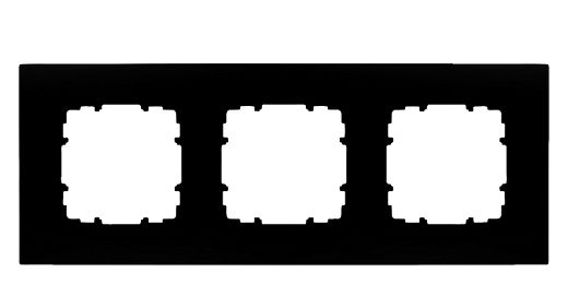 DELTA miro Kunststoff softschwarz Rahmen 3-fach