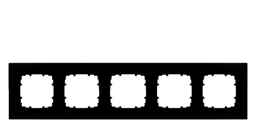 DELTA miro Kunststoff softschwarz Rahmen 5-fach