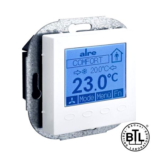 BACnet Raumregler UP 230VAC Abdeckung 55x55mm reinwei� gl�nz