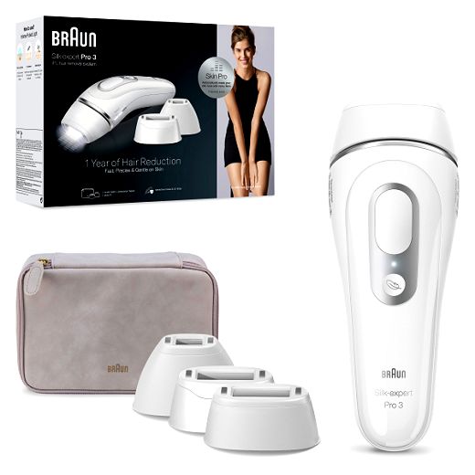 Haarentferner IPL Netz 100LP/min 3Aufs�tze wei�-silber