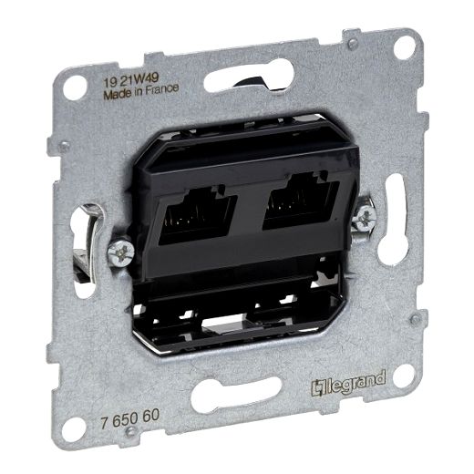SEANO Einsatz Datendose 2 x RJ45, Kat. 5e, UTP, ungeschirmt