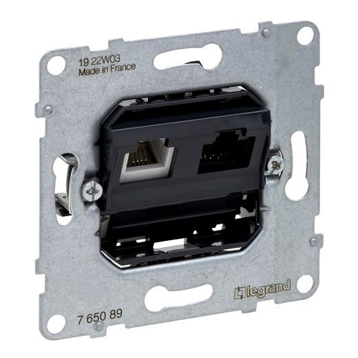 SEANO Einsatz Datendose RJ11+RJ45 Kat. 6 UTP