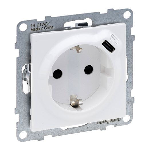 SEANO Schuko-Steckdose + USB-Cmit Steckklemmen, Farbe: Ultr