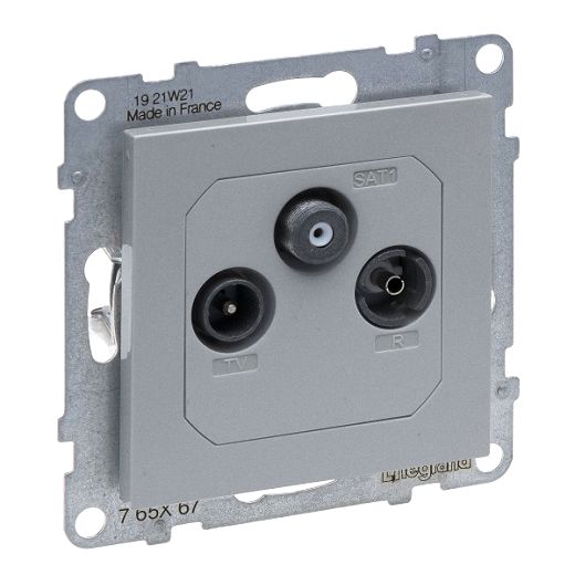 SEANO Einzeldose TV-R-SAT f�rHD-TV in der Farbausf�hrung Al