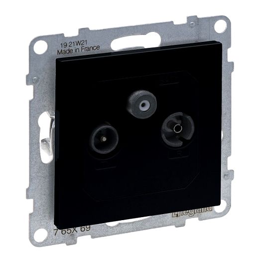 SEANO Enddose TV-R-SAT f�r HD-TV in der Farbausf�hrung Anthr